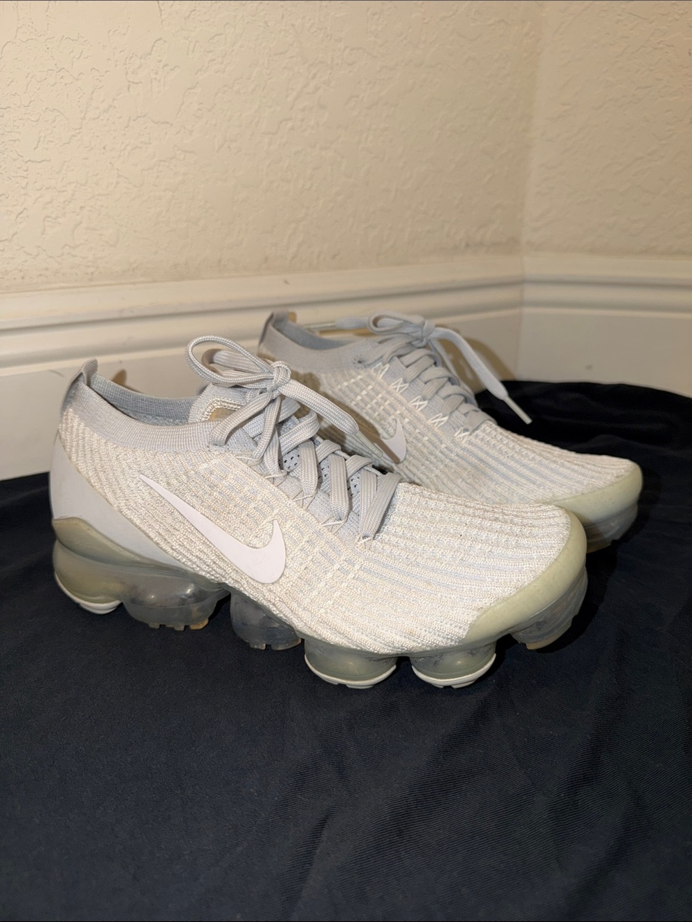 Nike Light Gray Flyknit VaporMax Sneakers